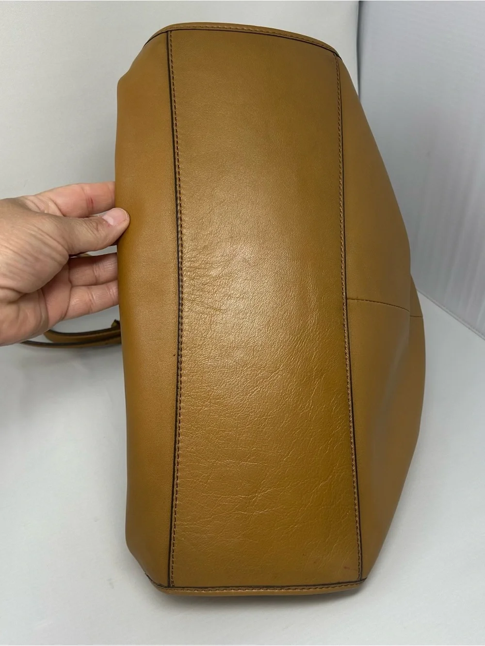 Coach Madison Carlyle leather Shoulder Bag Tan hobo slouchy